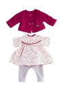 Kleidung zu Puppe Schlummerle 32 cm, Kleidung mit Hagebuttendruck